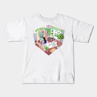 LoFi Rainy Day Sunroom Kids T-Shirt